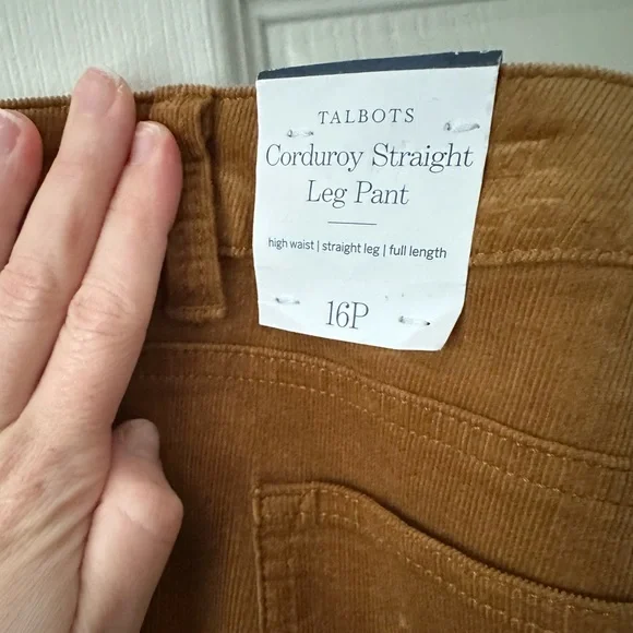 Talbots STRETCH CORDUROY STRAIGHT LEG PANTS - Picture 5 of 9